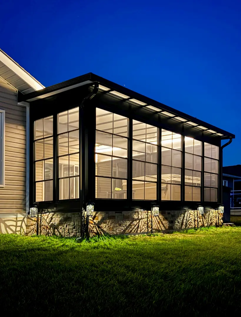 Three-season porch enclosure in Warrenton, MO